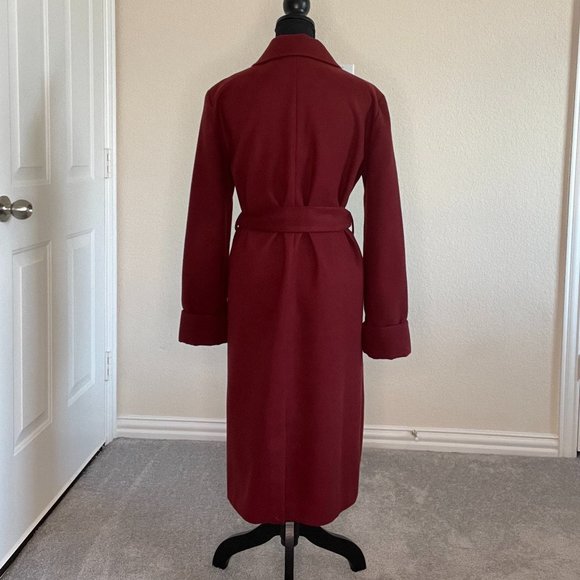The Fifth Label Women's Belted Trench Coat in Maroon (Deep Red) - Medium - Picture 3 of 8